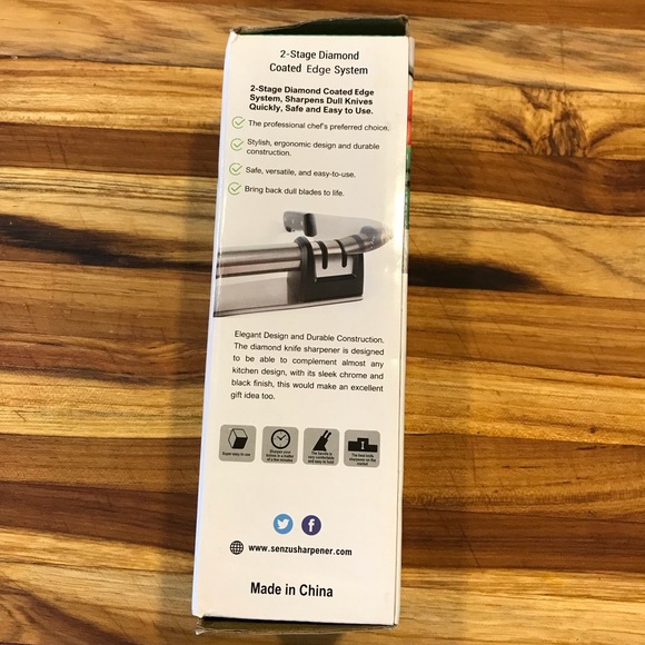 SENZU Sharpener for Knives 2-Stage Diamond Coated Edge System NEW in Box - Picture 8 of 10